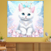 Fairy Princess Kitten Canvas Afdruk (Insitu (Woonkamer))