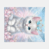 Fairy Princess Kitten Fleece Deken (Voorkant (Horizontaal))