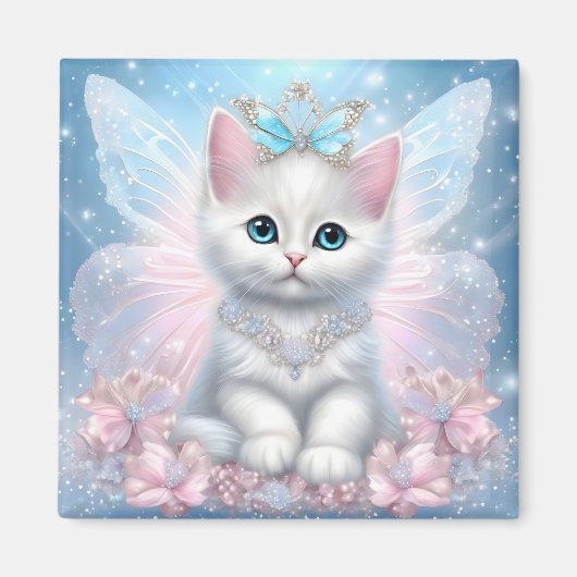 Fairy Princess Kitten Magneet (Voorkant)