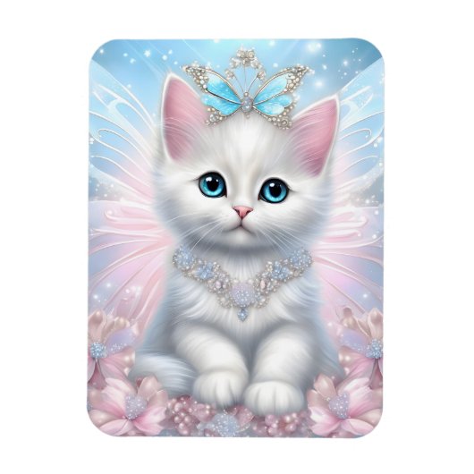 Fairy Princess Kitten Magneet (Verticaal)
