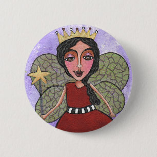 Fairy Princess - knop Ronde Button 5,7 Cm