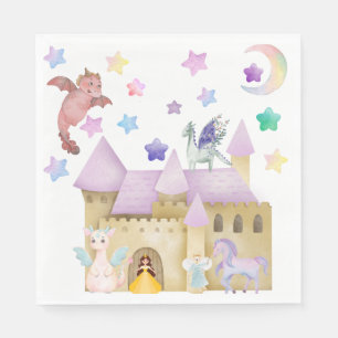 Fairy Princess Magisch kasteel verjaardagsfeestje Servet