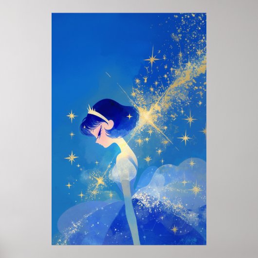 Fairy Princess Minimal Style Print (Voorkant)