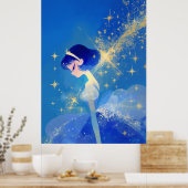 Fairy Princess Minimal Style Print (Keuken)