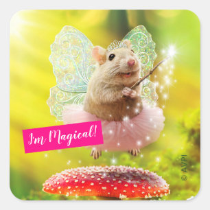 Fairy Princess Mouse Vierkante Sticker