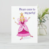 Fairy Princess Party Invitation (Debout devant)