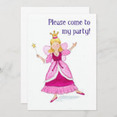 Fairy Princess Party Invitation (Devant / Derrière)