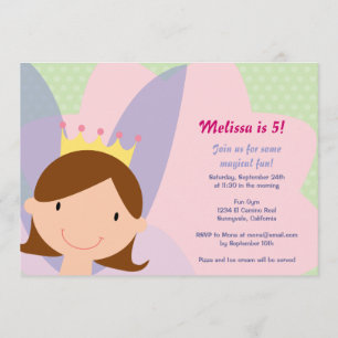 Fairy Princess Party Invite Kaart