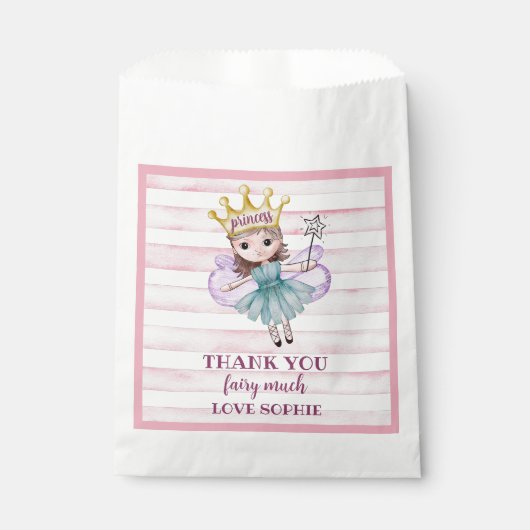 Fairy Princess Party Pink Bedankzakje (Voorkant)