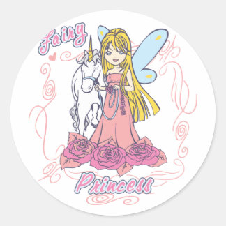 Fairy Princess Peuter Baby Ronde Sticker