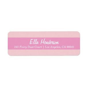 Fairy Princess Stripes Return Address Labels
