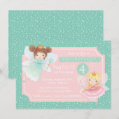 Fairy Princess verjaardagsfeestje uitnodiging (Voorkant / Achterkant)