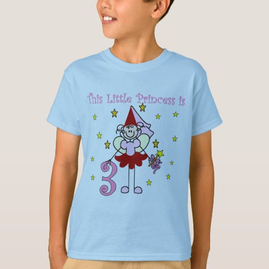 Fairy Prinses 3e Verjaardag Tshirts en geschenken (Voorkant)