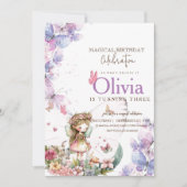 Fairy Prinses Bloementuin Meisjes Verjaardagsfeest Kaart (Voorkant)