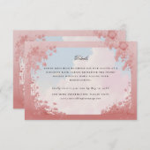 Fairy prinses bruiloft details kaart (Voorkant / Achterkant)