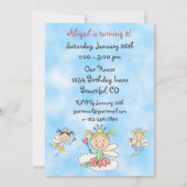 Fairy Prinsessen en Kasteel Verjaardag Uitnodiging (Achterkant)