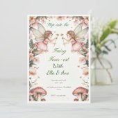 Fairy QUATRE est Invitation d'anniversaire - Twin  (Debout devant)