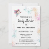 *~* Fairy Rainbow Dust Baby Girl Shower Invitation (Dos)