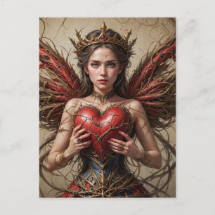 Fairy Red Heart Brambles Briefkaart