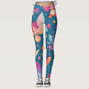 Fairy regenboog kleurrijk gepersonaliseerd patroon leggings