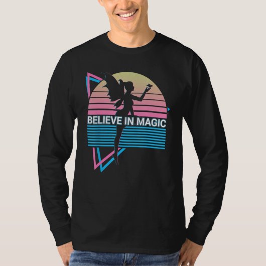 Fairy Retro Believe In Magic T-shirt (Voorkant)