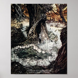 Fairy Ring Midzomer Night's droom Arthur Rackham Poster