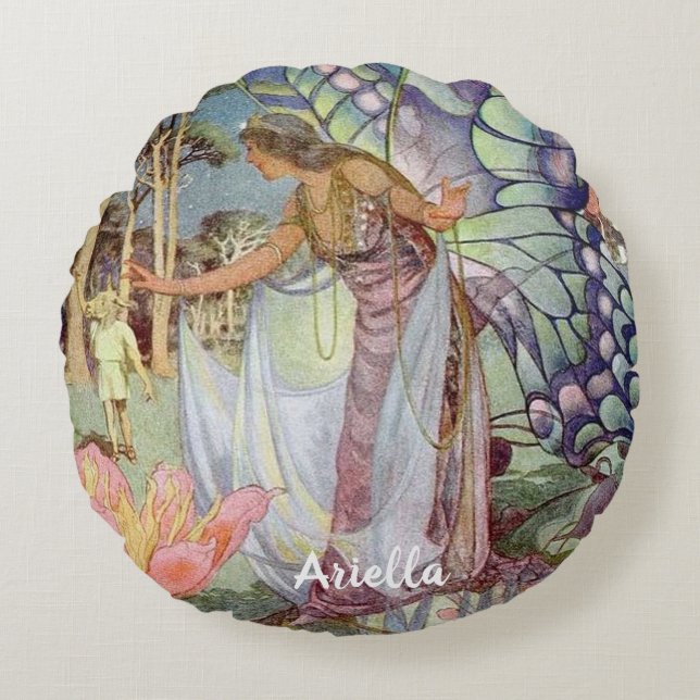  Fairy Rond Kussen (Voorkant)