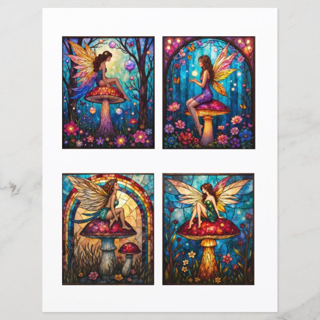 Fairy Scrapbook Junk Journal Collage Paper (Voorkant)