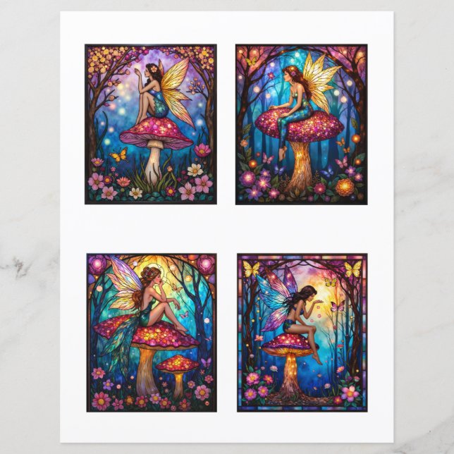 Fairy Scrapbook Junk Journal Collage Paper (Voorkant)