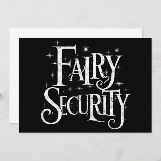 Fairy Security Funny Halloween Costume Kaart (Voorkant / Achterkant)