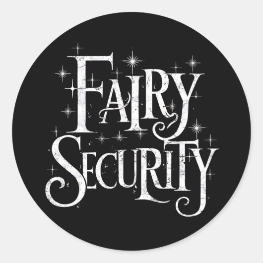Fairy Security Funny Halloween Costume Ronde Sticker (Voorkant)
