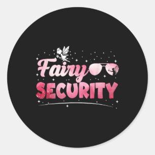 Fairy Security Halloween Kostuums Moeders Dads Man Ronde Sticker