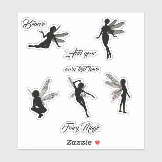 Fairy silhouet stickers (Vel)