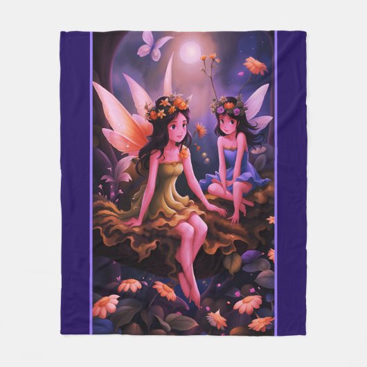 Fairy Sisters Fleece Deken (Voorkant)