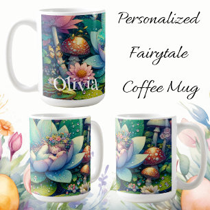 Fairy Slapen op een Flower Fairytale gepersonalise Koffiemok
