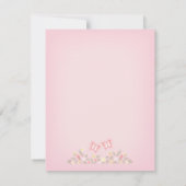 Fairy Spring Girls Rose Anniversaire Invitations (Dos)