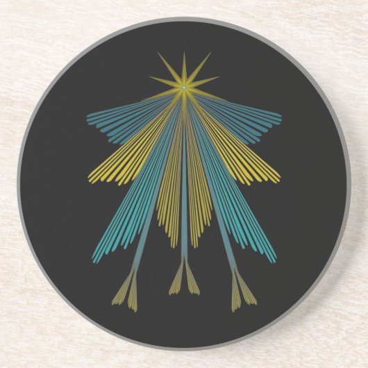 Fairy Stars Dessous de verre en grès noir (Devant)