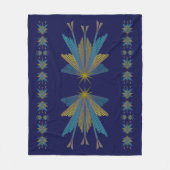 Fairy Stars Medium Navy Fleece Blanket (Voorkant)