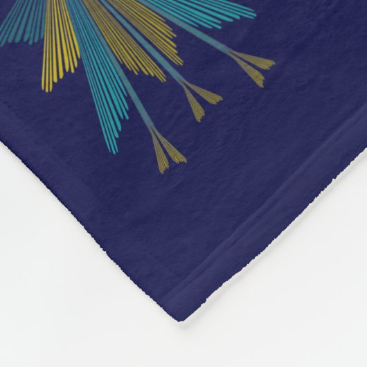 Fairy Stars Medium Navy Fleece Blanket (Hoek)