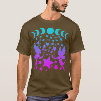 Fairy Stars Moon Pases Silhouette Fantasy T-shirt