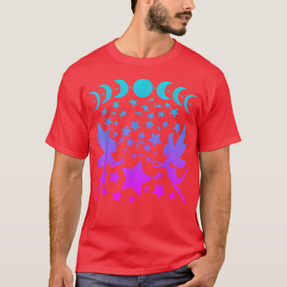 Fairy Stars Moon Pases Silhouette Fantasy T-shirt