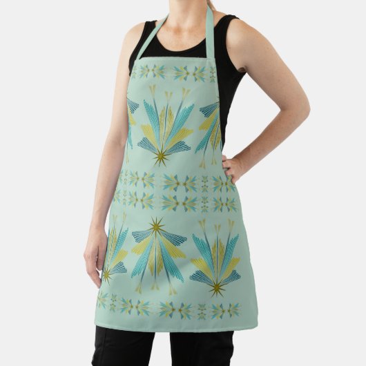 Fairy Stars Pistachio Medium Apron Schort (Insitu)