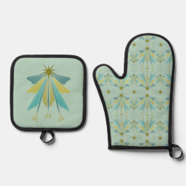 Fairy Stars Pistachio Ovenwant & Pannenlap Set