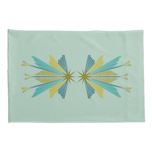 Fairy Stars Pistachio Standard Pillowcases Kussensloop (Achterkant-Rechts)
