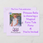 Fairy Tail Party Invitation Kaart (Voorkant / Achterkant)