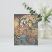  Fairy Tale, A Brave Knight and Dragon Briefkaart (Staand voorkant)