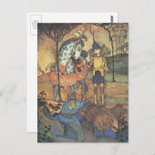  Fairy Tale, A Brave Knight and Dragon Briefkaart (Voorkant / Achterkant)