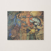  Fairy Tale, A Brave Knight and Dragon Legpuzzel (Horizontaal)