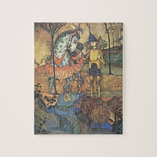 Fairy Tale, A Brave Knight and Dragon Legpuzzel