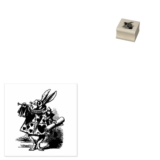 Fairy tale – Alice in Wonderland – White Rabbit Rubberstempel (Gestempeld)
